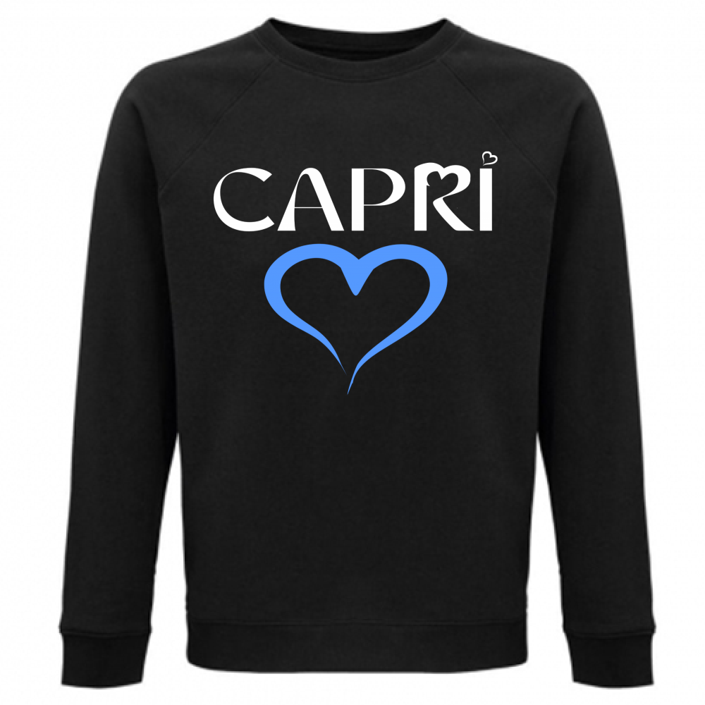 Unisex Organic Sweatshirt CAPRI HEART BLUE