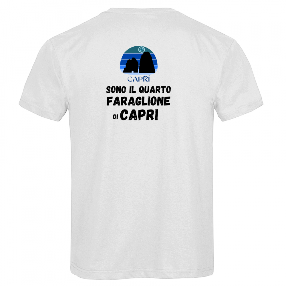 T-Shirt Men Premium SONO IL QUARTO FARAGLIONE DI CAPRI SCRITTA NERA