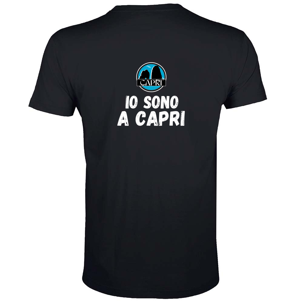 T-Shirt Men Fit IO SONO A CAPRI SCRITTA BIANCA