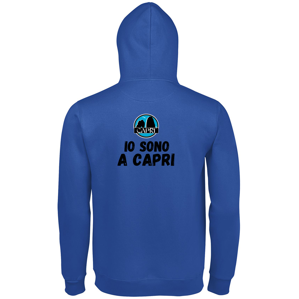 Hoodie Premium Men IO SONO A CAPRI SCRITTA NERA