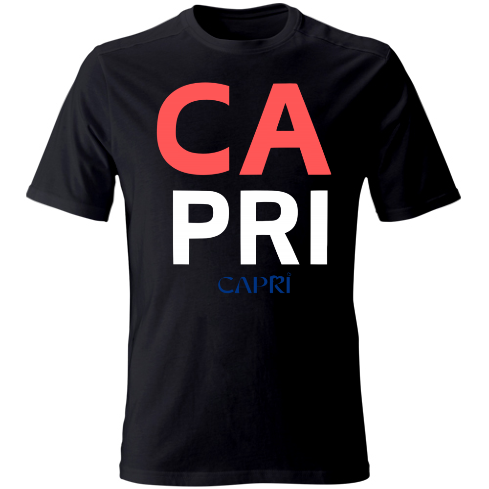 T-Shirt Unisex CAPRI DESIGN SCRITTA ROSSA