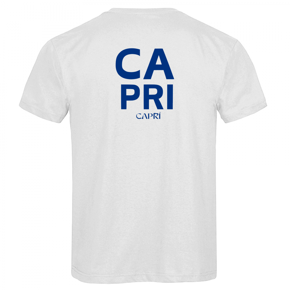 T-Shirt Men Premium CAPRI DESIGN SCRITTA BLUE