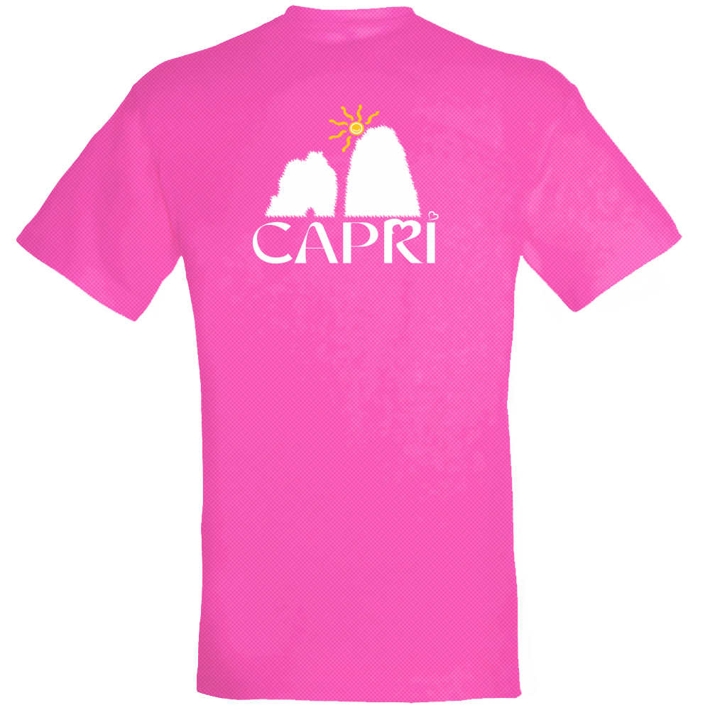 T-Shirt Unisex Dry Sport CAPRI HAPPY FARAGLIONI WHITE