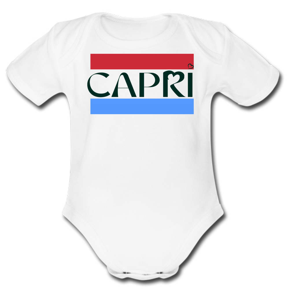 Body Bambino CAPRI FASCIA ROSSO BLUE SCRITTA NERA