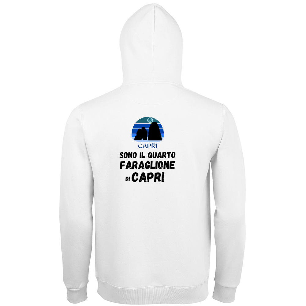 Hoodie Premium Men SONO IL QUARTO FARAGLIONE DI CAPRI SCRITTA NERA