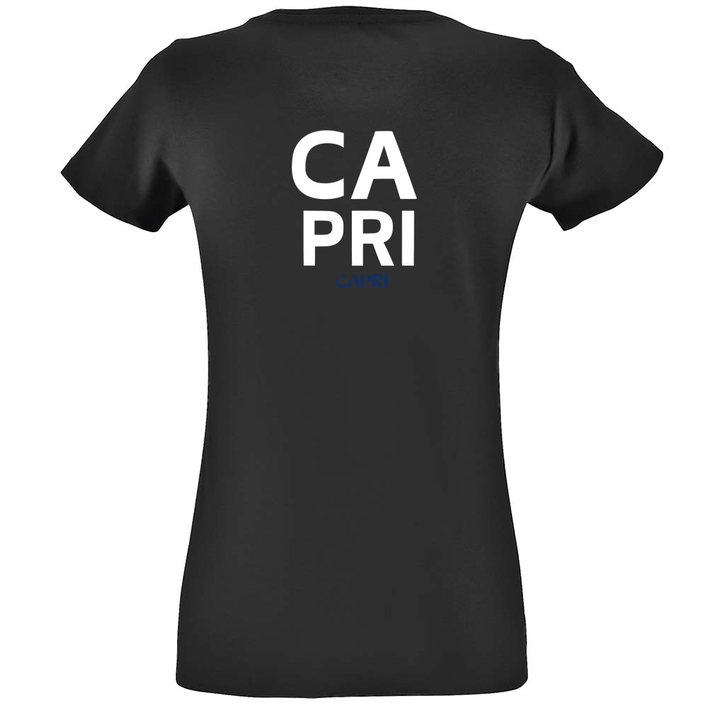 T-Shirt Women Fit CAPRI DESIGN SCRITTA BIANCA