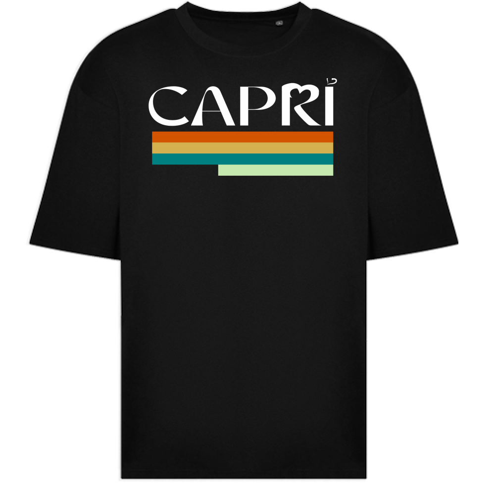 T-Shirt Oversize CAPRI TECNICOLOR SCRITTA BIANCA