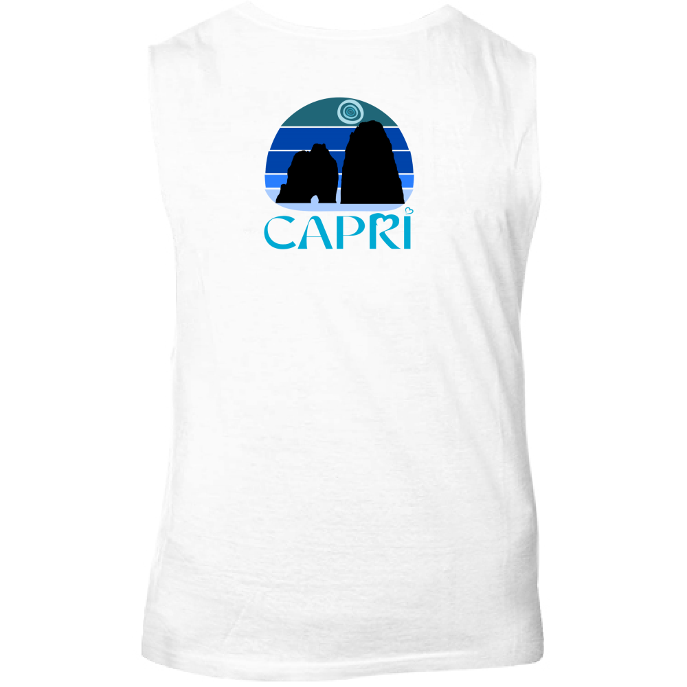 Canotta Unisex CAPRI VINTAGE TRAMONTO AZZURRATO