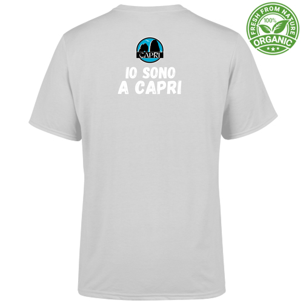 T-Shirt Unisex Organic IO SONO A CAPRI SCRITTA BIANCA