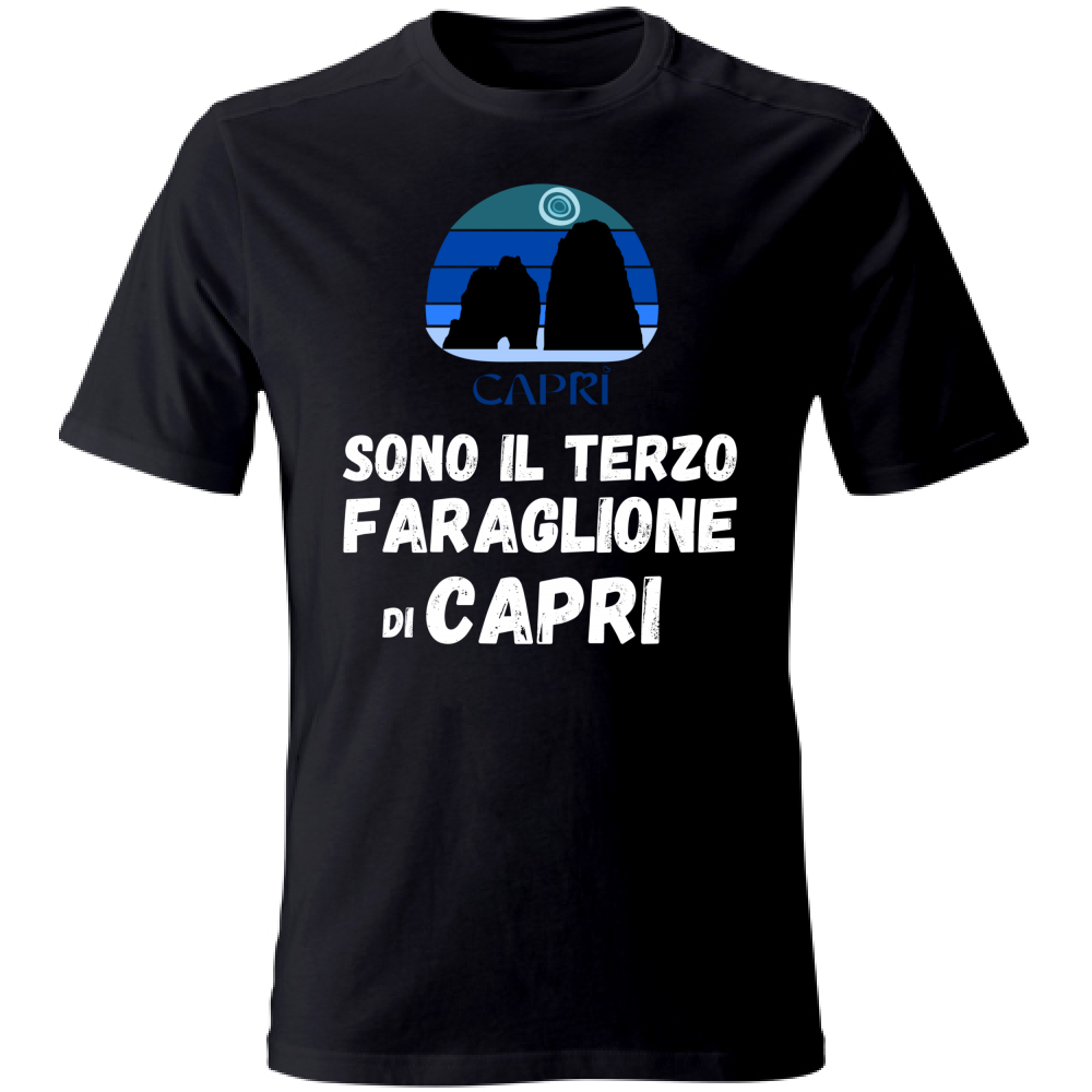 T-Shirt Kids I AM THE THIRD FARAGLIONE OF CAPRI WHITE WRITING