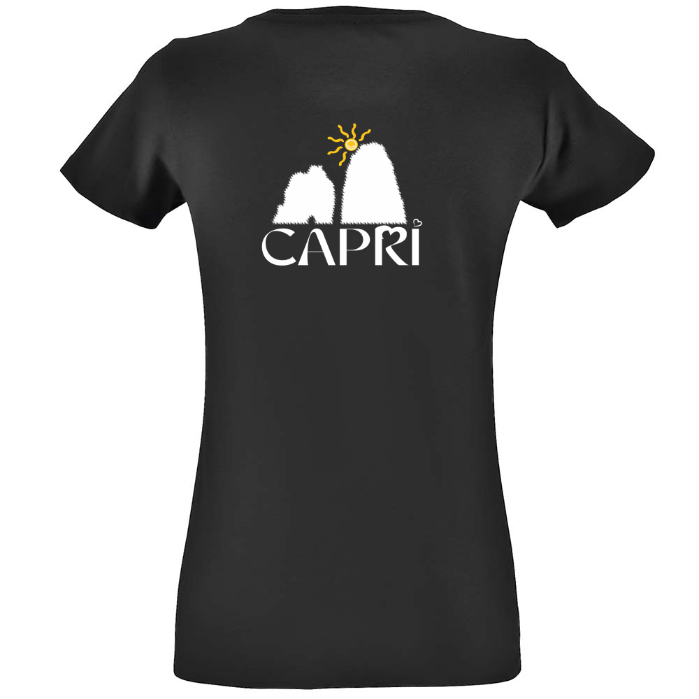 T-Shirt Women Fit CAPRI HAPPY FARAGLIONI WHITE