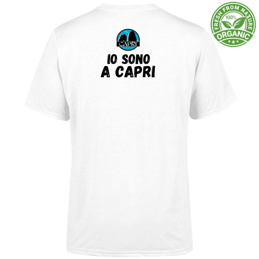 T-Shirt Unisex Organic IO SONO A CAPRI SCRITTA NERA