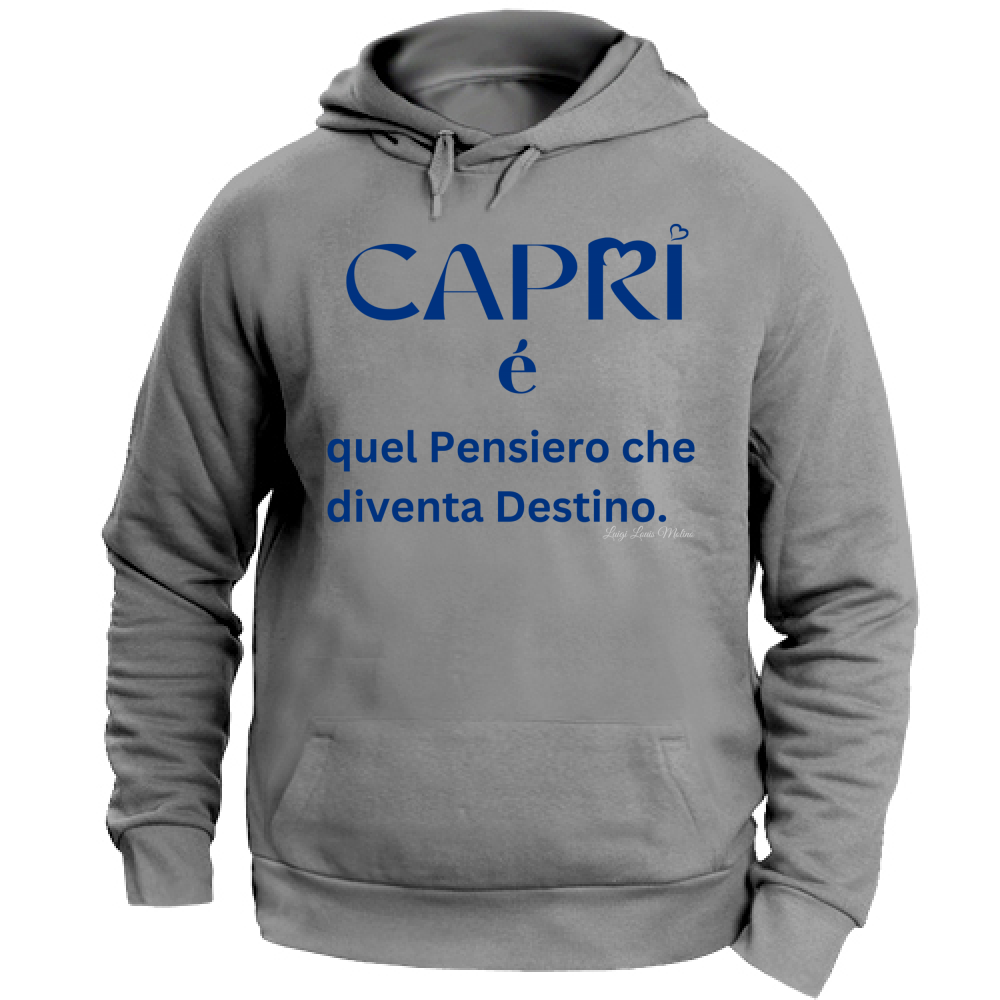 Felpa con Cappuccio Unisex Large Capri é quel pensiero che diventa Destino