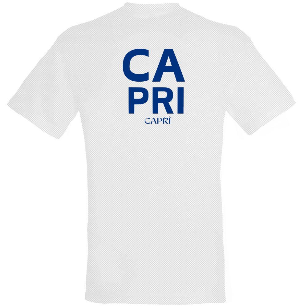 T-Shirt Unisex Dry Sport CAPRI DESIGN SCRITTA BLUE