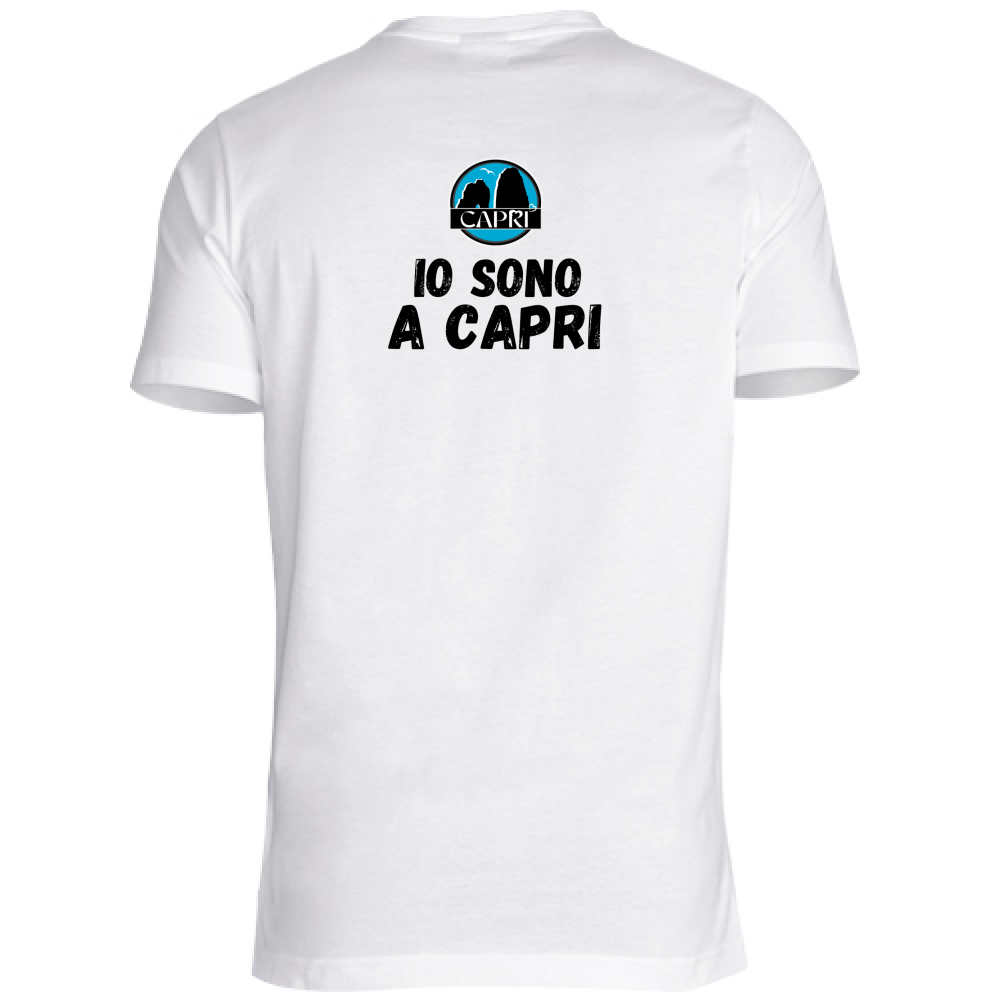 Unisex T-Shirt Large I AM IN CAPRI BLACK WRITING