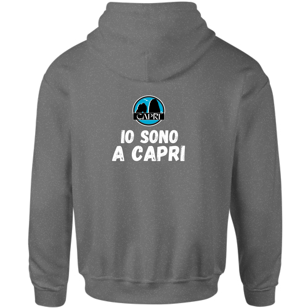 Felpa Bambino con Cappuccio IO SONO A CAPRI SCRITTA BIANCA
