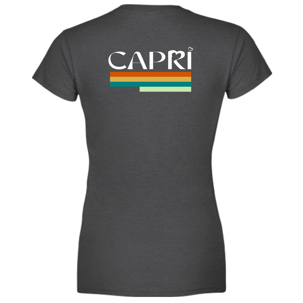 Women's T-Shirt CAPRI TECHNICOLOR WHITE WRITING