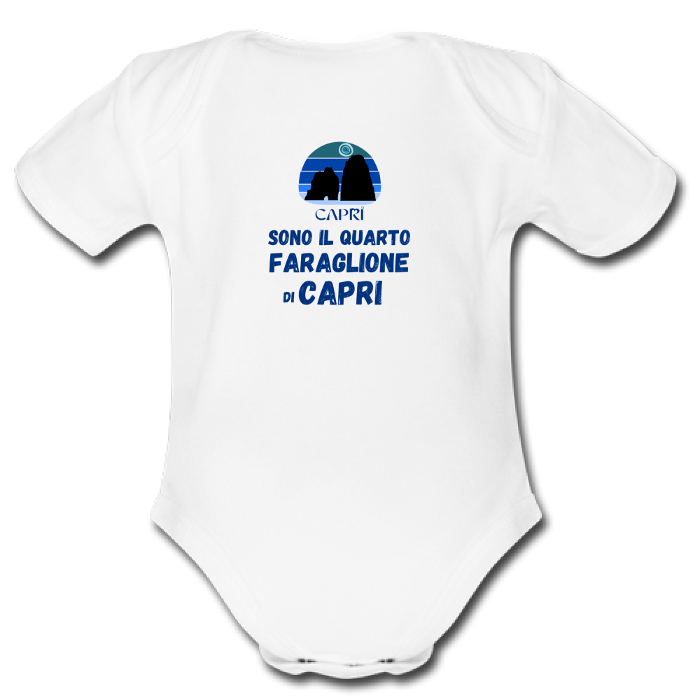 Body Bambino SONO IL QUARTO FARAGLIONE DI CAPRI SCRITTA BLUE