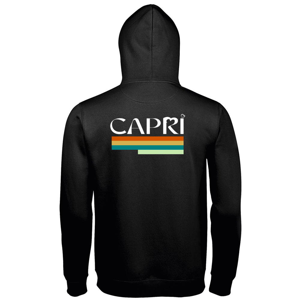 Hoodie Premium Men CAPRI TECHNICOLOR WHITE WRITING