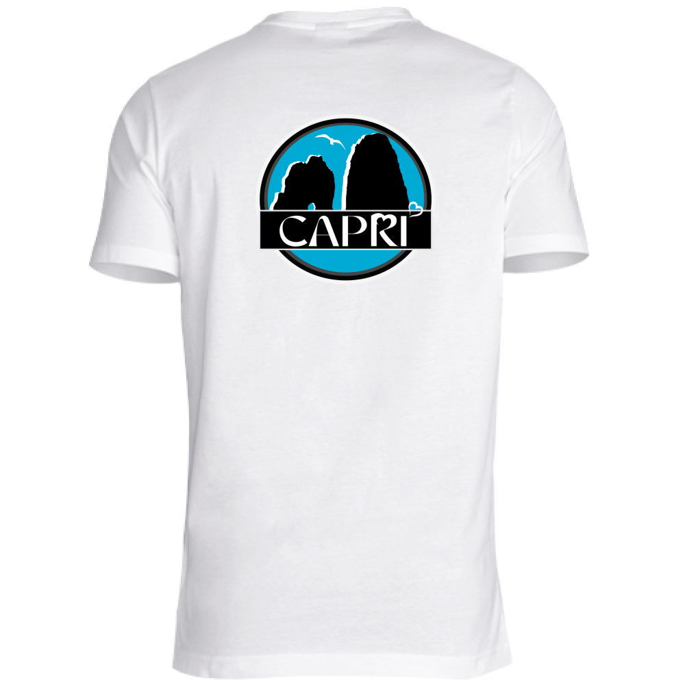 T-Shirt Unisex CAPRI CERCHIO MAGICO CON  FARAGLIONI