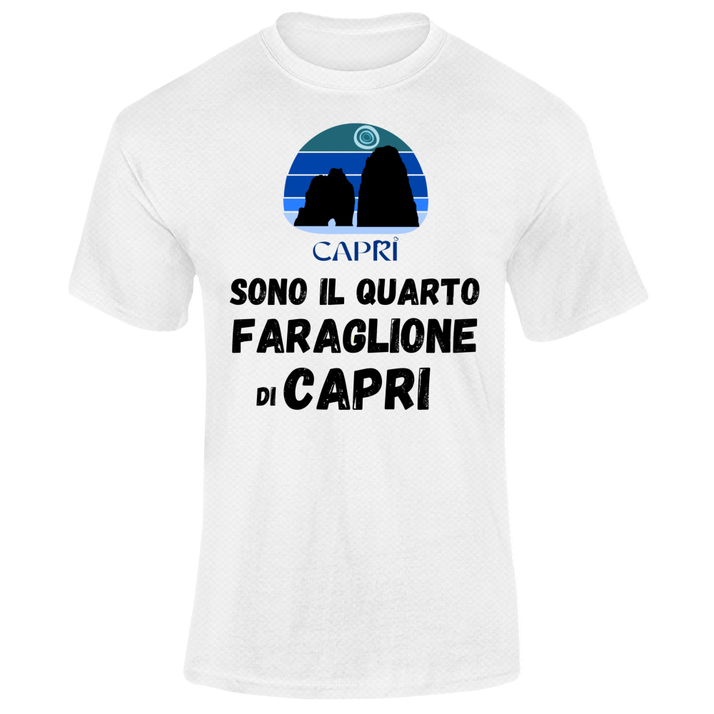 T-Shirt Unisex Dry Sport SONO IL QUARTO FARAGLIONE DI CAPRI SCRITTA NERA