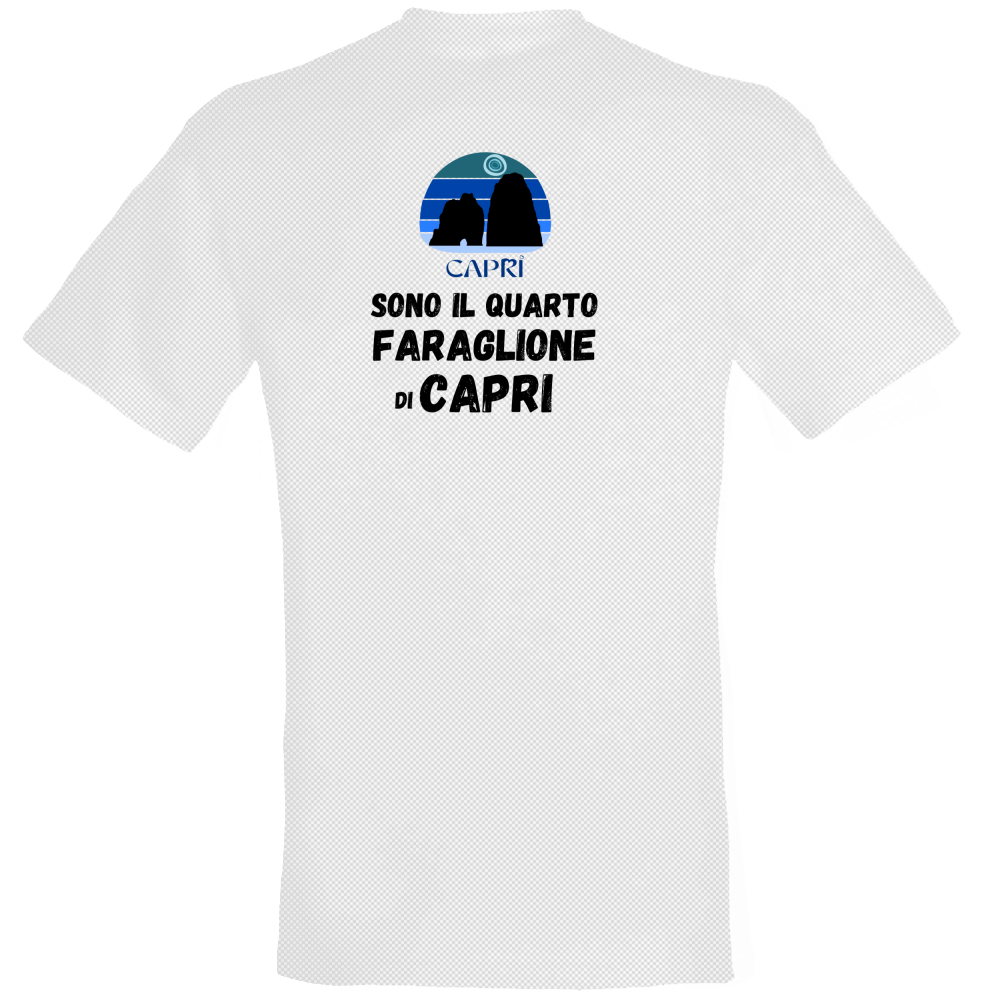 T-Shirt Unisex Dry Sport SONO IL QUARTO FARAGLIONE DI CAPRI SCRITTA NERA