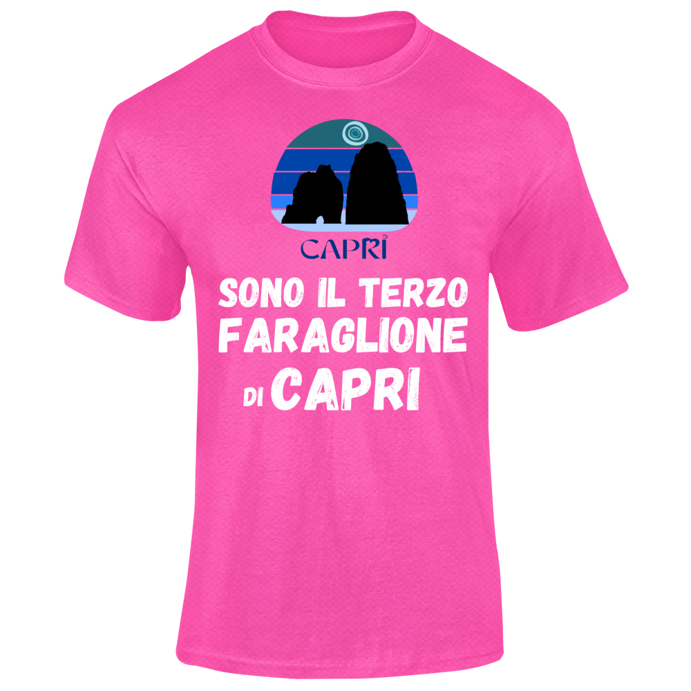 T-Shirt Unisex Dry Sport SONO IL TERZO FARAGLIONE DI CAPRI SCRITTA BIANCA