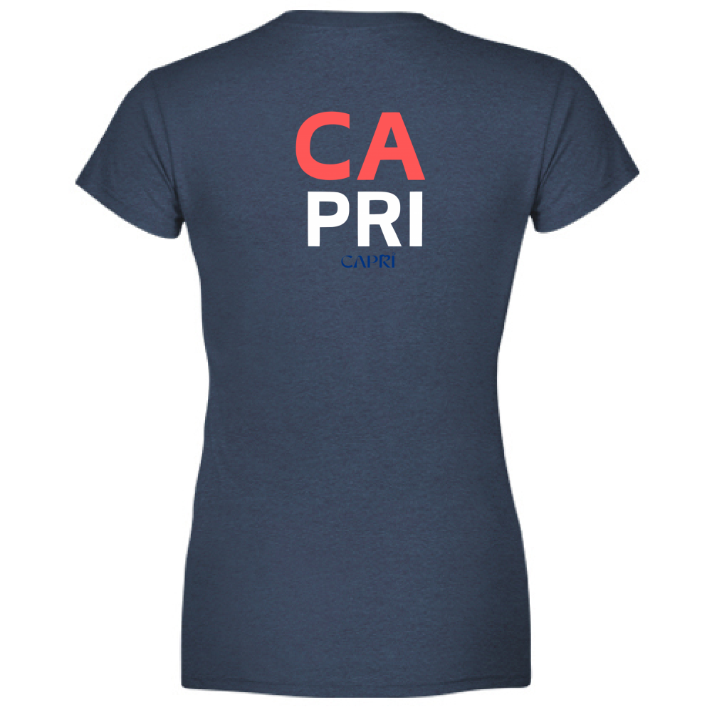 T-Shirt Women Premium CAPRI DESIGN SCRITTA ROSSA