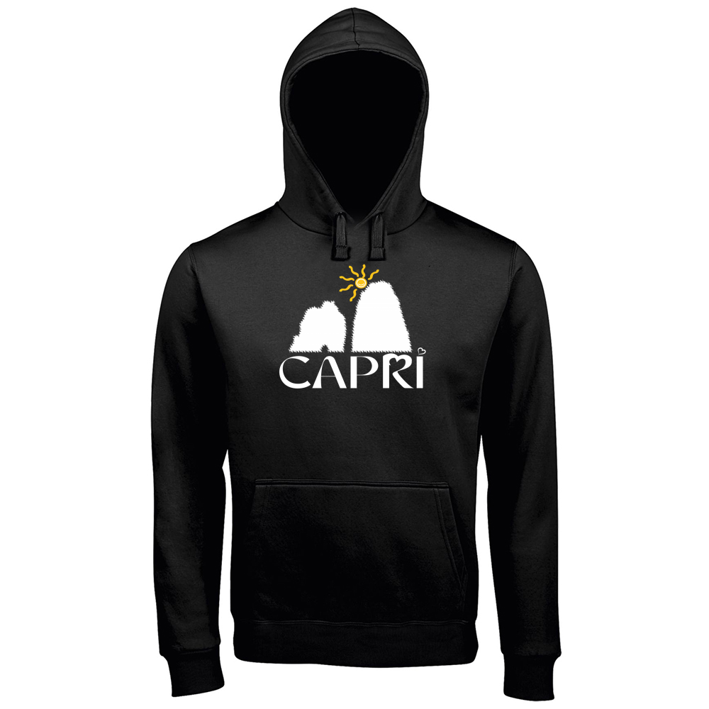 Premium Men's Hoodie CAPRI HAPPY FARAGLIONI WHITE