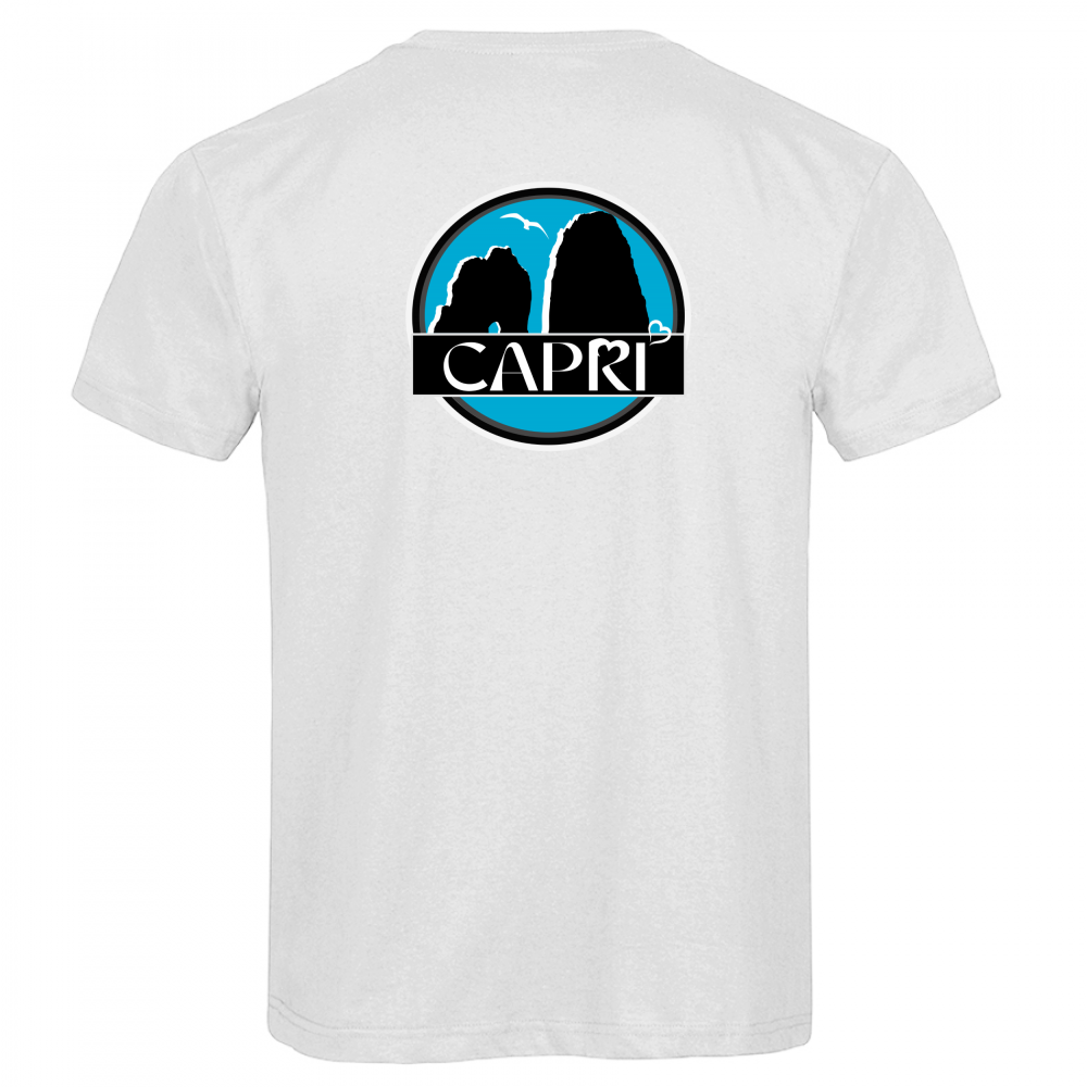 T-Shirt Men Premium CAPRI CERCHIO MAGICO CON  FARAGLIONI