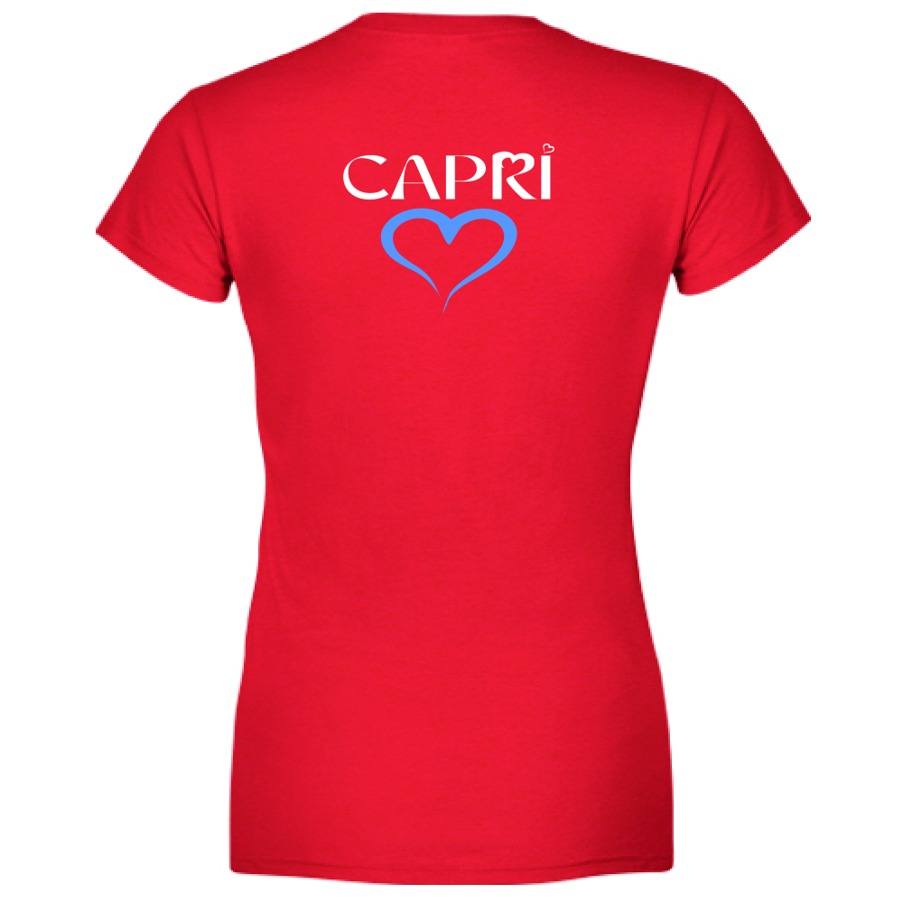 T-Shirt Women Premium CAPRI CUORE AZZURRO