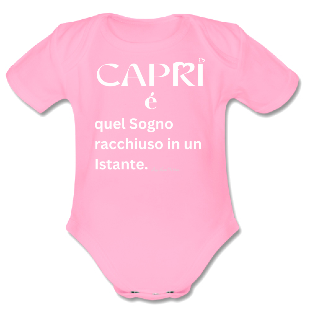 Body Bambino Capri Sogno racchiuso in un istante scritta bianca