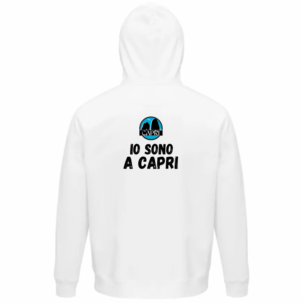 Unisex Organic Hoodie I AM IN CAPRI BLACK WRITING