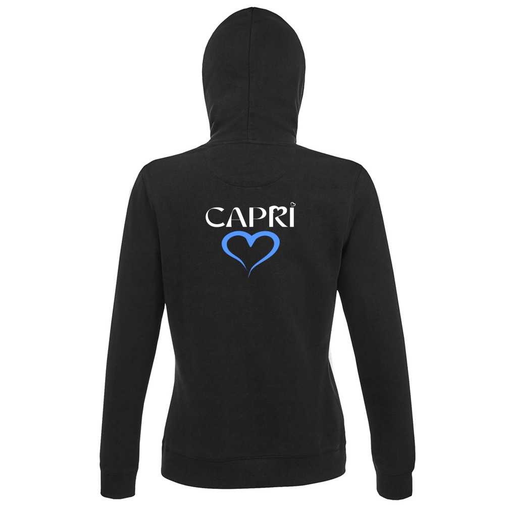 Premium Women Hoodie CAPRI BLUE HEART