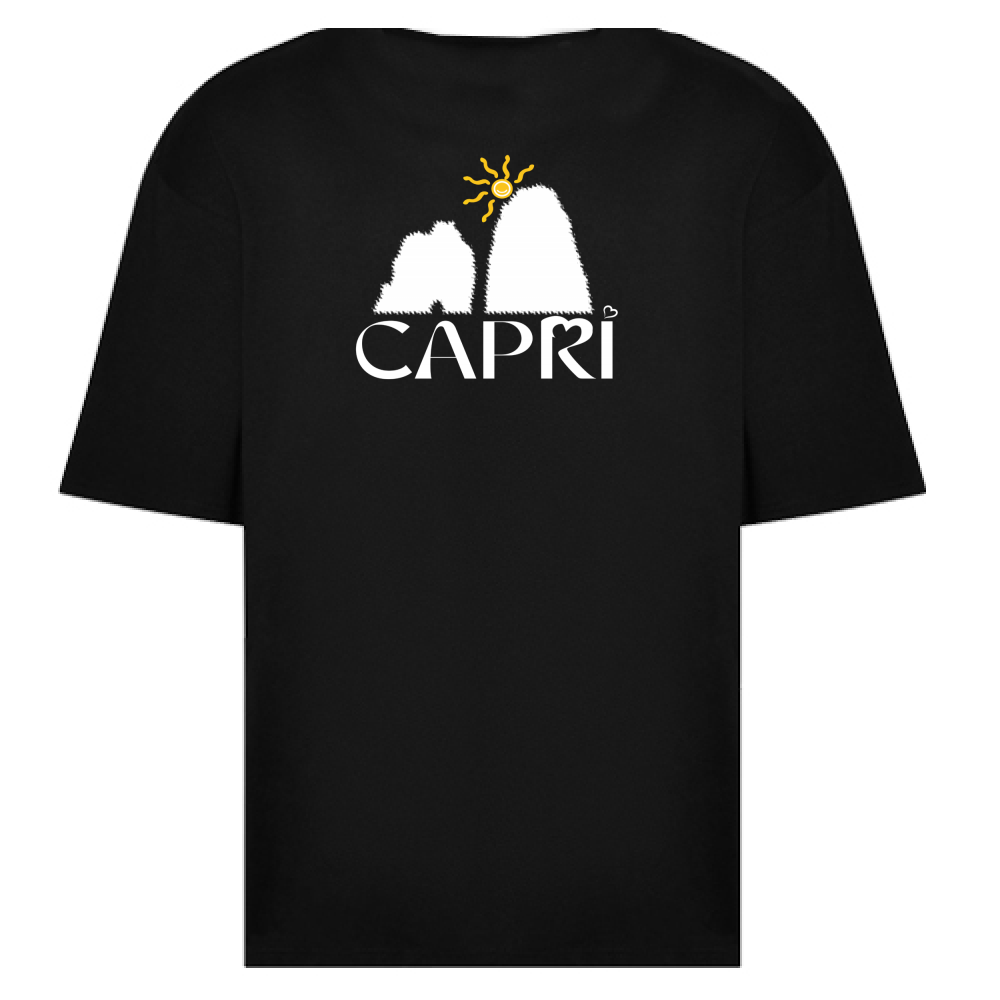 Oversize T-Shirt CAPRI HAPPY FARAGLIONI WHITE