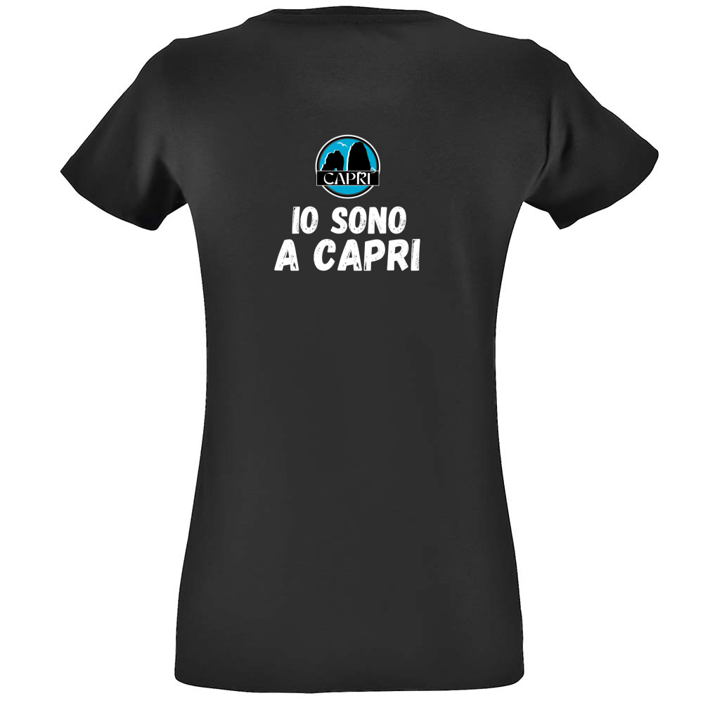 T-Shirt Women Fit IO SONO A CAPRI SCRITTA BIANCA