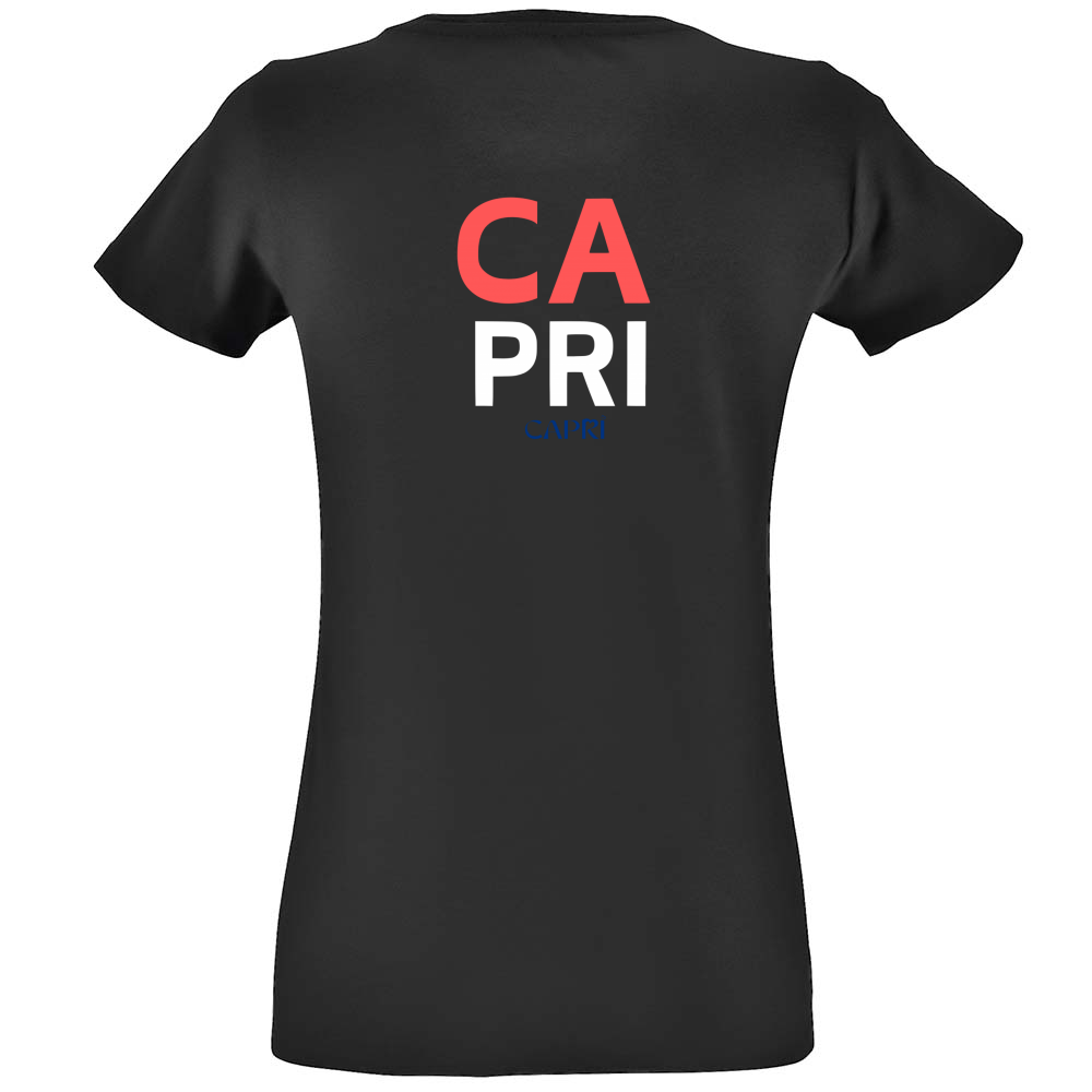T-Shirt Women Fit CAPRI DESIGN SCRITTA ROSSA