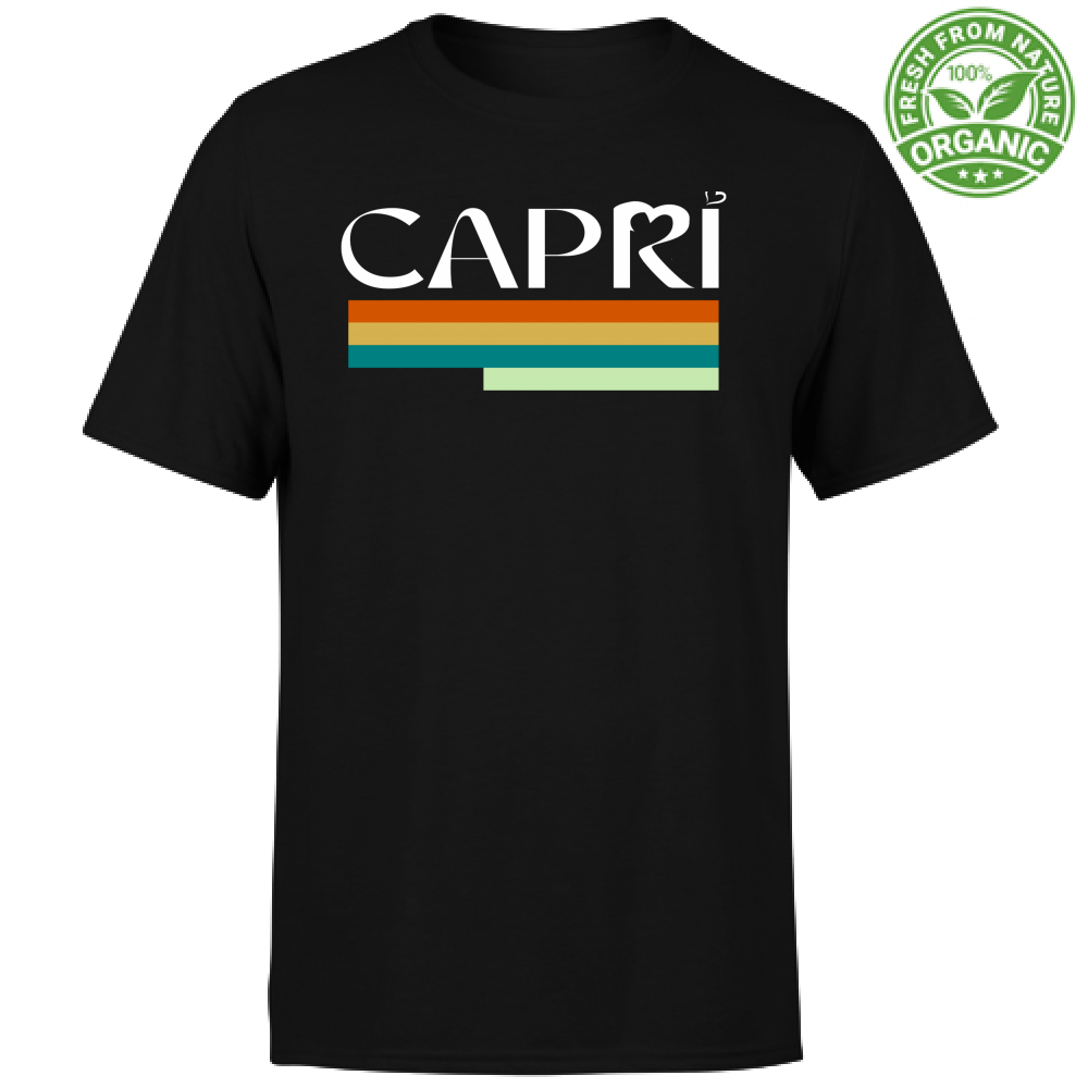 T-Shirt Unisex Organic CAPRI TECNICOLOR SCRITTA BIANCA