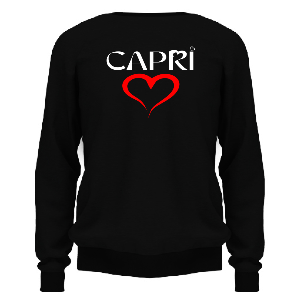 Felpa Unisex CUORE CAPRI ROSSO