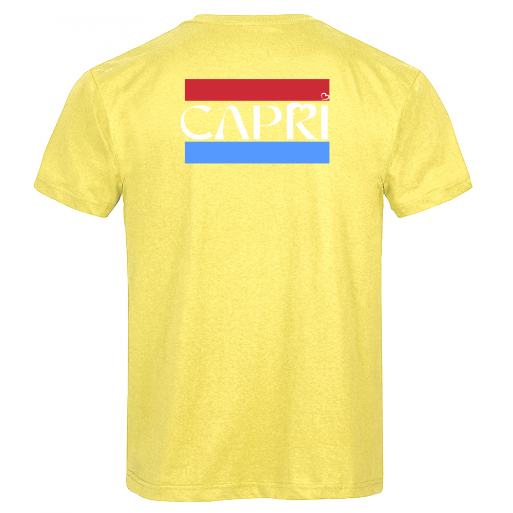 T-Shirt Men Premium CAPRI FASCIA ROSSO BLUE BIANCO
