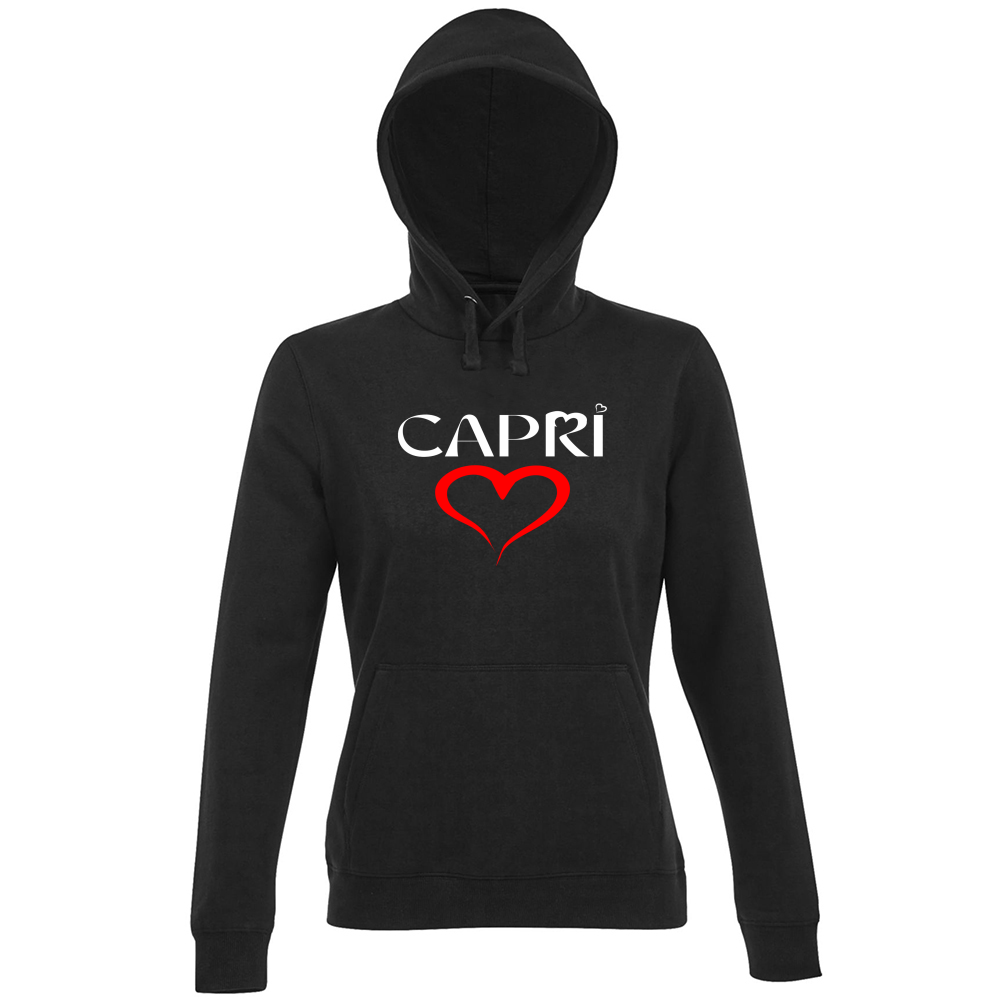 Premium Women Hoodie CAPRI HEART RED