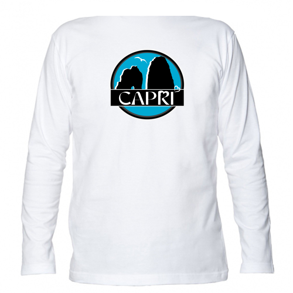 T-Shirt Unisex Manica Lunga CAPRI CERCHIO MAGICO CON  FARAGLIONI