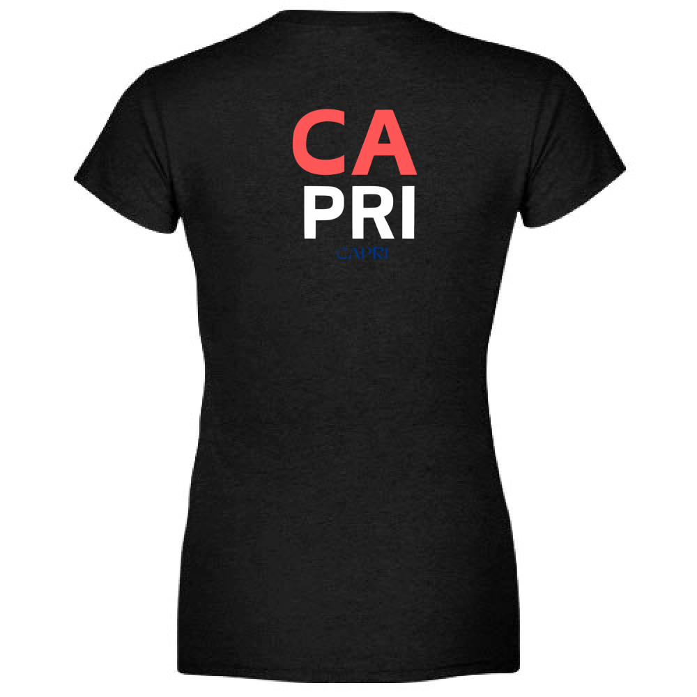 T-Shirt Woman Organic CAPRI DESIGN SCRITTA ROSSA