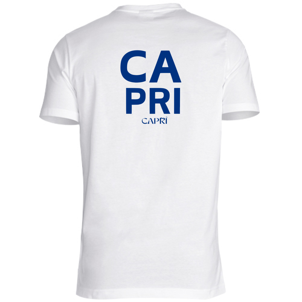 T-Shirt Unisex CAPRI DESIGN SCRITTA BLUE