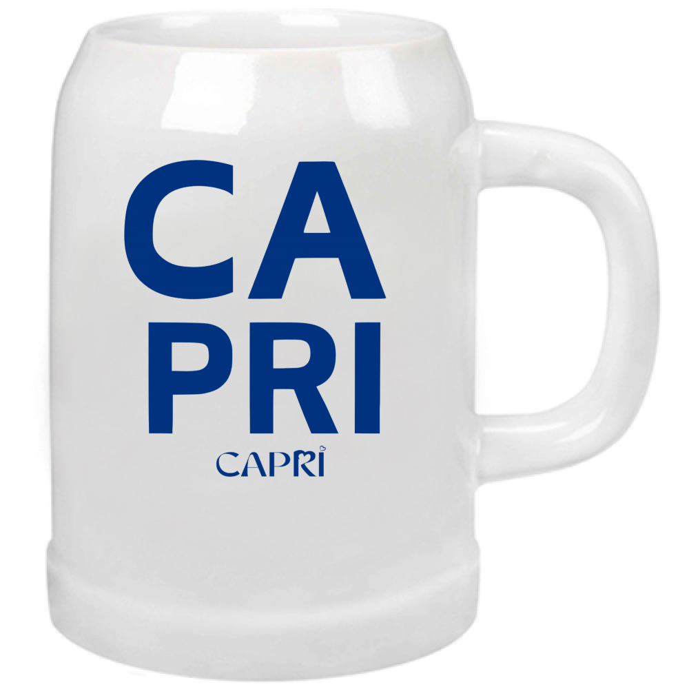 Beer Mug CAPRI DESIGN WRITTEN BLUE