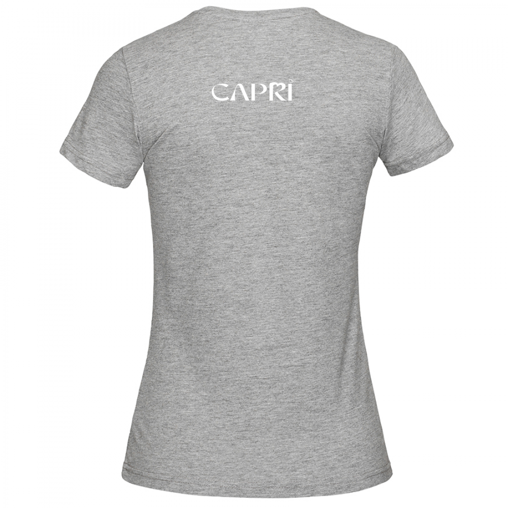 T-Shirt Women Premium CAPRI MINIMAL SCRITTA BIANCA