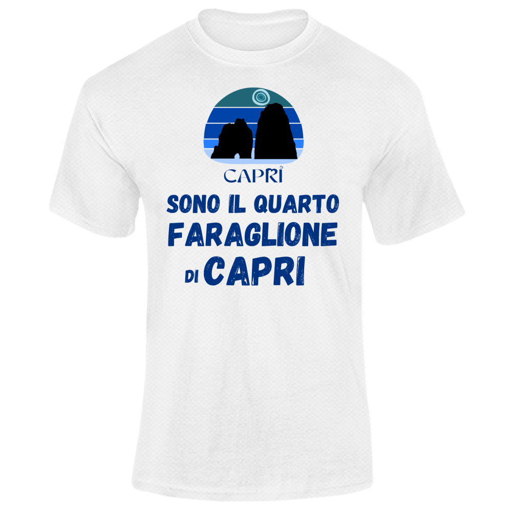 T-Shirt Unisex Dry Sport SONO IL QUARTO FARAGLIONE DI CAPRI SCRITTA BLUE