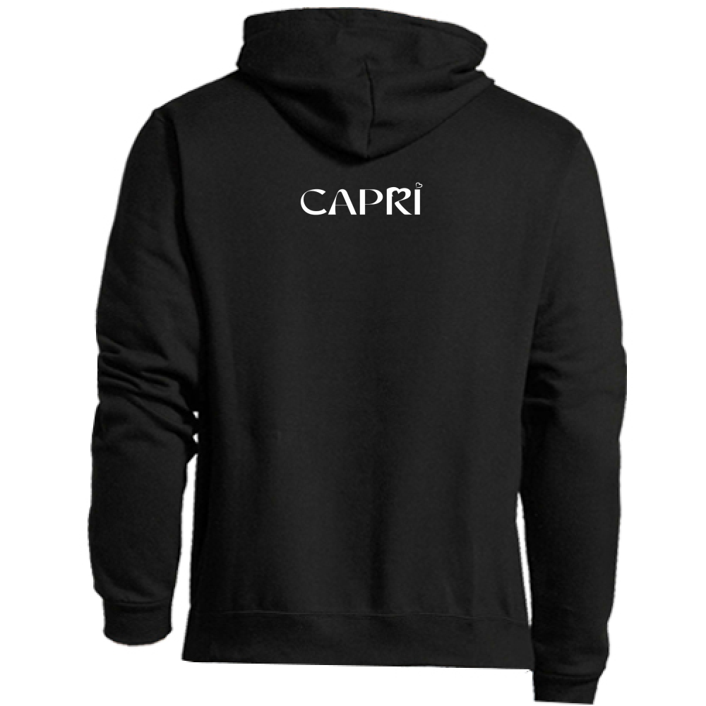 Premium Hoodie Zip CAPRI MINIMAL WHITE WRITING