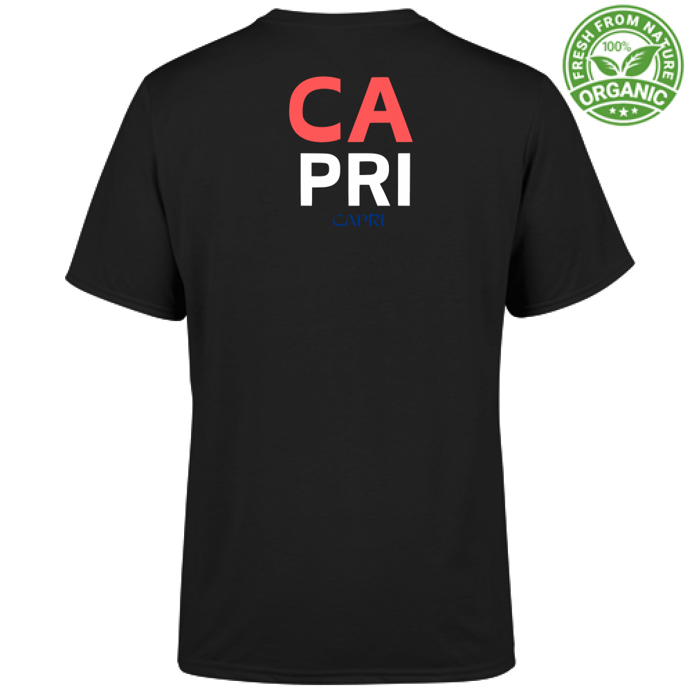 T-Shirt Unisex Organic CAPRI DESIGN SCRITTA ROSSA