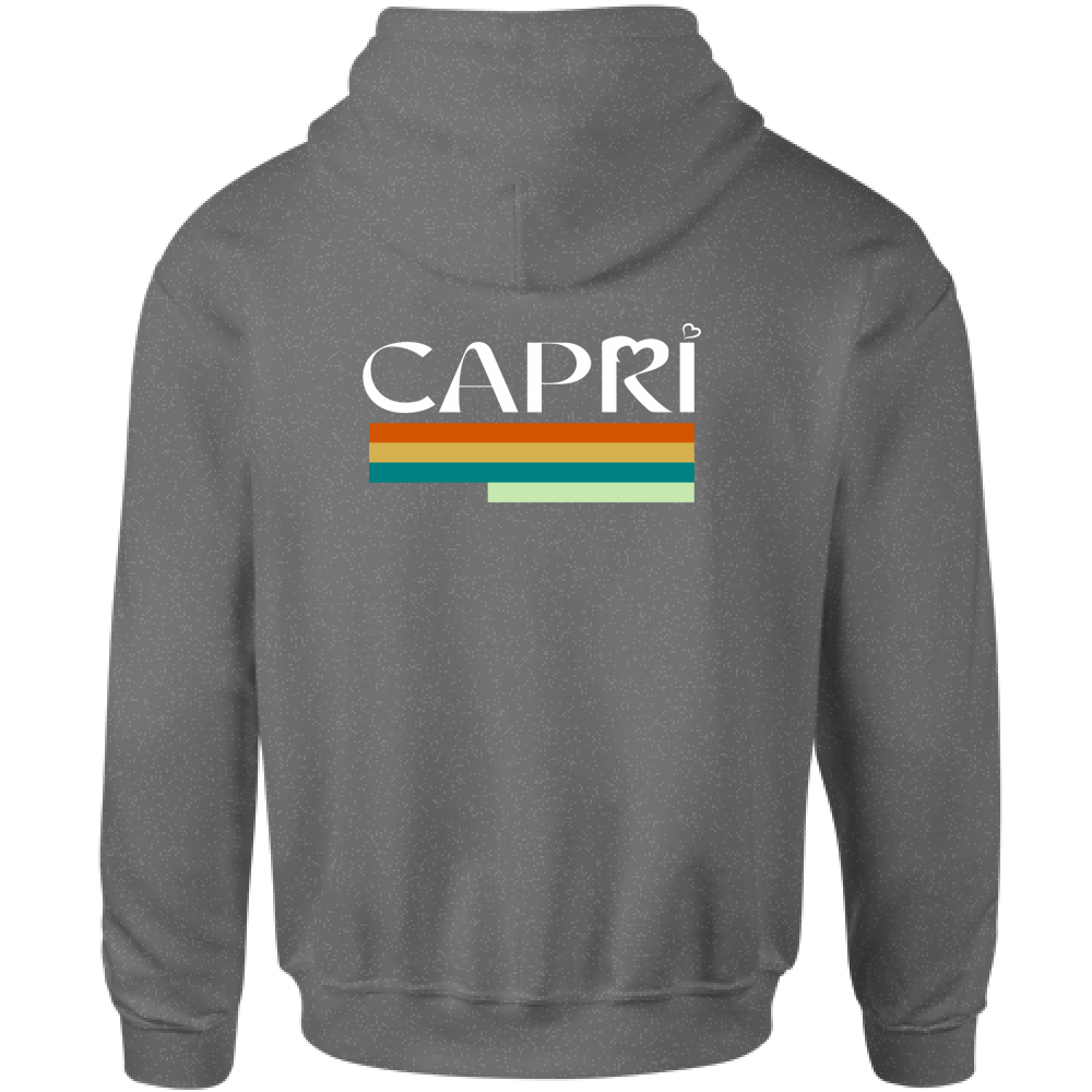 Felpa Bambino con Cappuccio CAPRI TECNICOLOR SCRITTA BIANCA